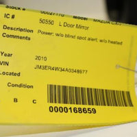 2010 Mazda Cx-7 Left Driver Power Side View Mirror