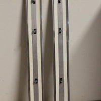 2007-2013 Gm Door Sill Plates Brushed Stainless Steel Front W/ Logo