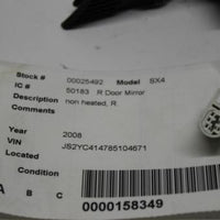 2007-2009 Suzuki Sx-4 Sx4 Right Passenger Power Side View Mirror