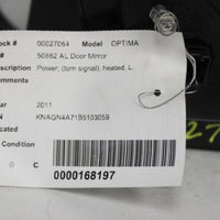 2011-2014 Kia Optima Left Driver Power Side View Mirror