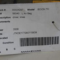 2005-2010 SCION TC DRIVER SIDE KNEE AIRBAG - BIGGSMOTORING.COM