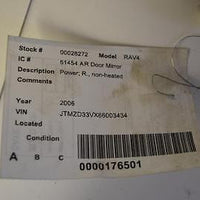 2002-2005 Kia Sedona Left Driver Side Door Rear View Mirror - BIGGSMOTORING.COM