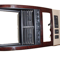 07 08 Explorer Mountaineer Radio Bezel Wood Tan Black - BIGGSMOTORING.COM