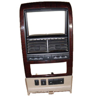 07 08 Explorer Mountaineer Radio Bezel Wood Tan Black - BIGGSMOTORING.COM