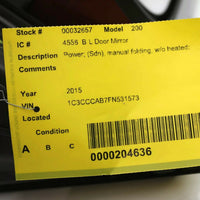 2015-2017 Chrysler 200  Driver Left Side Power Door Mirror Red 32657