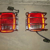 87-06 JEEP WRANGLER TAILLIGHTS W/ GUARD FREE CHROME GAS