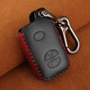 KEYYOU For Toyota Prius Land Cruiser Avalon Prado Leather Car Key Keychain Covers Key Case Bag KeyChain Bag 2/3/4 Buttons